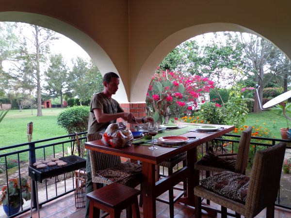 Abendessen auf der Veranda