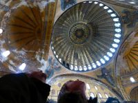 Blick zur Decke der Hagia Sofia