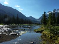 Wandern beim Lake Moraine 