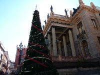Teatro Juarez mit Weihnachtsbaum