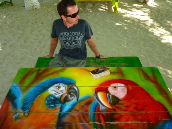 Kreatives Tisch-Airbrushing