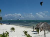 Blick auf die Zona Hotelera von Cancun