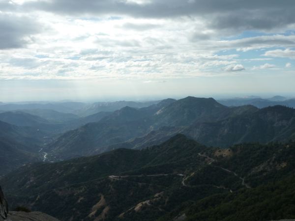 Die Straße sind wir gestern hochgefahren