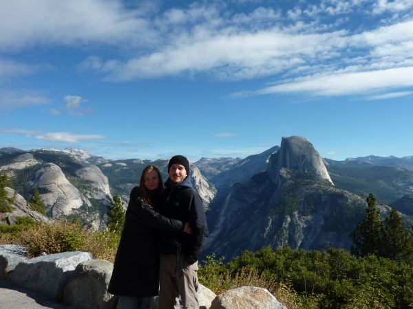 Am Glacier Point haben wir nen tollen Ausblick über das Yosemite Valley