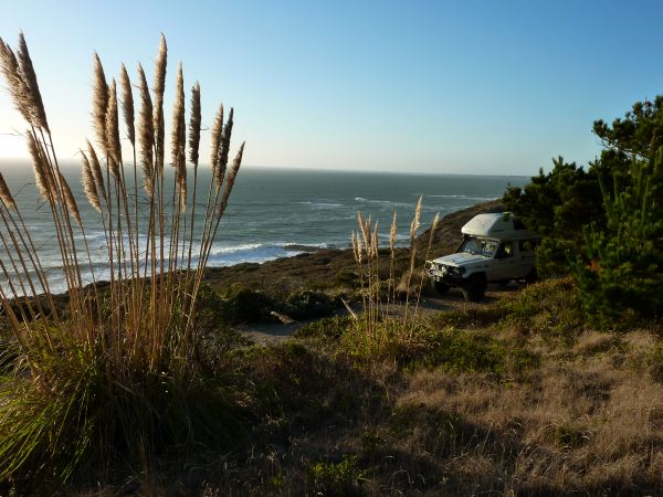 Unser heutiger Schlafplatz neben dem Highway Number One