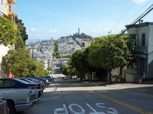 Der Coit Tower auf dem Telegraph Hill