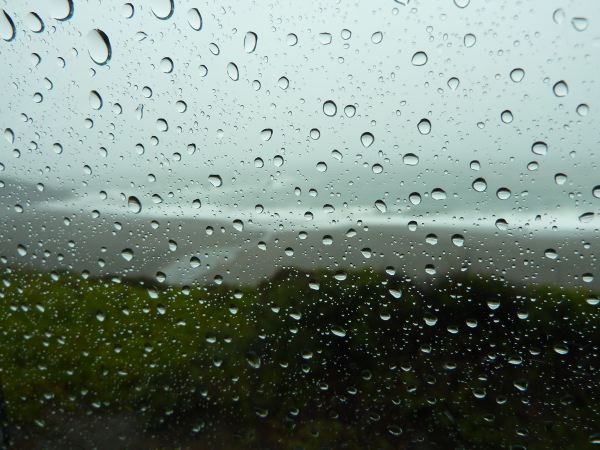 Wirklich schlechtem Wetter... Regen von der Seite