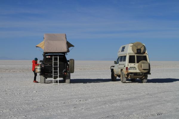 Die Nachbarn im Dachzelt - bei Minus 15 Grad!