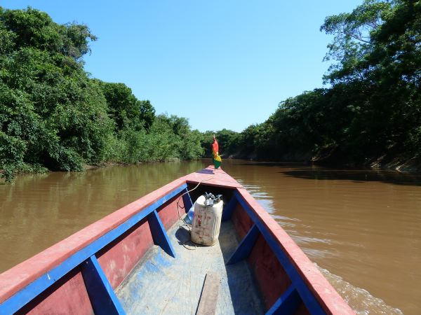 Ab auf das nächste Boot, diesmal in der Pampas